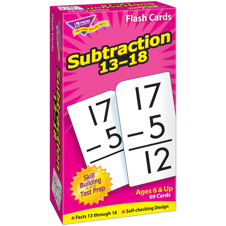 TREND ENTERPRISES Subtraction 13-18 Skill Drill Flash Cards T53104